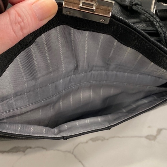 Cole Haan - Classic Black Leather Shoulder Bag - EUC - Picture 9 of 17